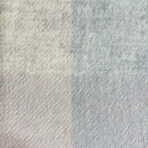 Auth FURLA - White Light Blue Light gray Wool Scarf - Picture 8 of 10